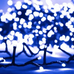 Kerstverlichting-vidaXL - Led-slinger - Blue and dark green - 13 m