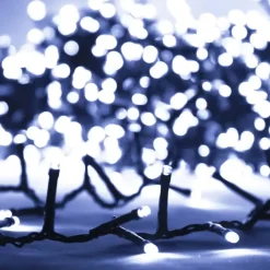vidaXL - Led-slinger - Cold white and dark green - 25 m