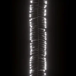 vidaXL - Led-slinger - Cold white and dark green - 11 m