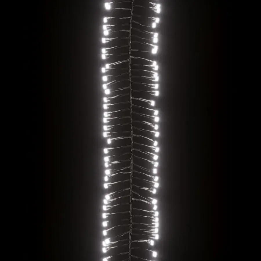 vidaXL - Led-slinger - Cold white and dark green - 11 m