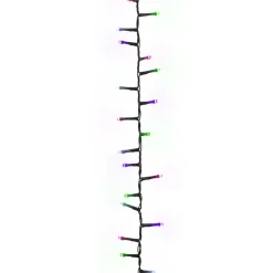 vidaXL - Led-slinger - Pastel multicolour and dark green - 13 m