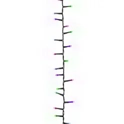 vidaXL - Led-slinger - Pastel multicolour and dark green - 45 m