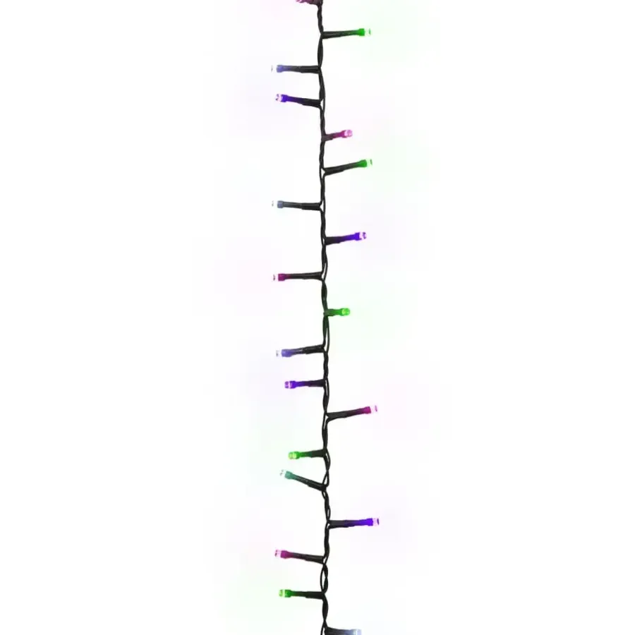 vidaXL - Led-slinger - Pastel multicolour and dark green - 45 m