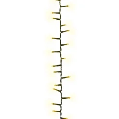 Kerstverlichting-vidaXL - Led-slinger - Warmwit en donkergroen