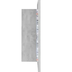 Spiegelkasten-vidaXL - Led-spiegelkast - Grijs - Bewerkt hout