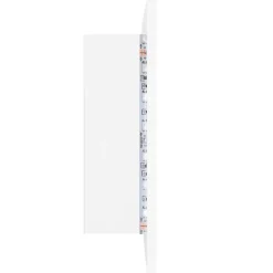 Spiegelkasten-vidaXL - Led-spiegelkast - Wit - Bewerkt hout