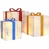 Kerstverlichting-vidaXL - Lichtgevende Kerstdoos - Wit - 3 stuks