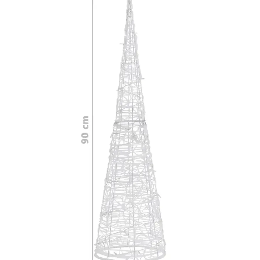 Kerstverlichting-vidaXL - Lichtkegel - Cold white - 90 cm