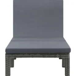 vidaXL - Ligbed - Antraciet - Poly rattan