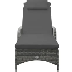 vidaXL - Ligbed - Antraciet - Poly rattan