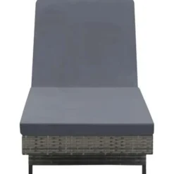 vidaXL - Ligbed - Antraciet - Poly rattan
