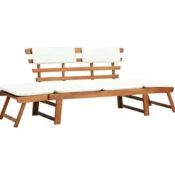 Tuinbanken-vidaXL - Ligbed - Bruin - Hout