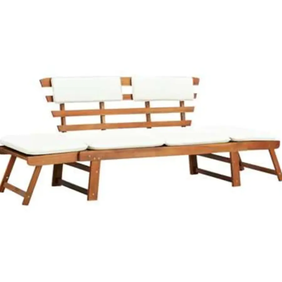 Tuinbanken-vidaXL - Ligbed - Bruin - Hout