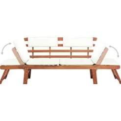 Tuinbanken-vidaXL - Ligbed - Bruin - Hout