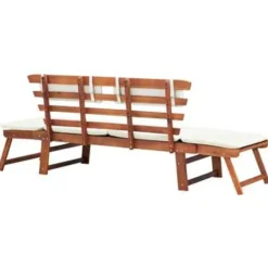 Tuinbanken-vidaXL - Ligbed - Bruin - Hout