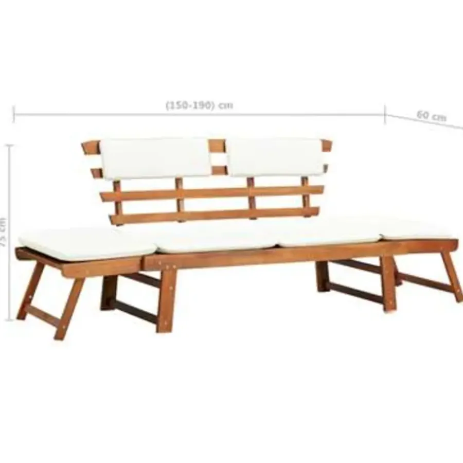 Tuinbanken-vidaXL - Ligbed - Bruin - Hout