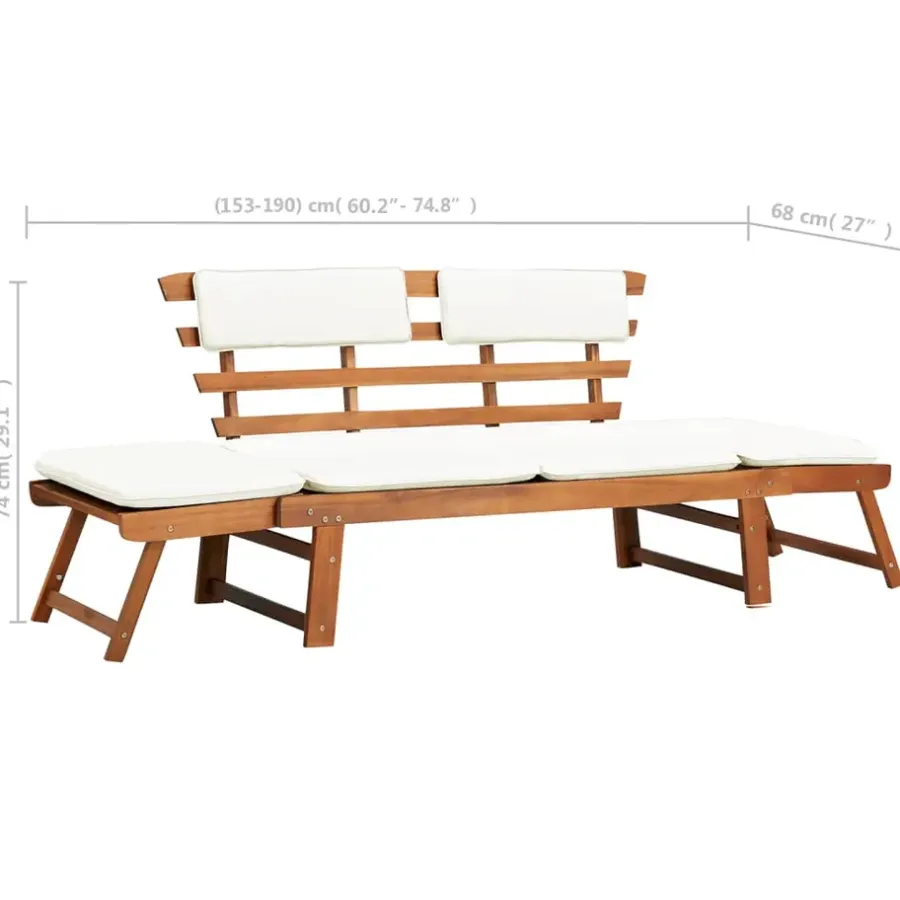 Tuinbanken-vidaXL - Ligbed - Bruin - Hout