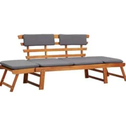 Tuinbanken-vidaXL - Ligbed - Bruin - Hout