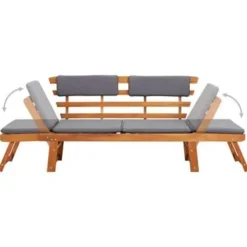 Tuinbanken-vidaXL - Ligbed - Bruin - Hout