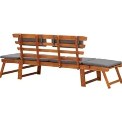 Tuinbanken-vidaXL - Ligbed - Bruin - Hout