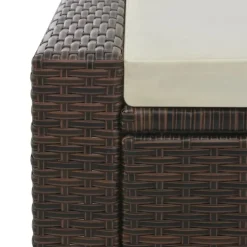 vidaXL - Ligbed - Bruin - Poly rattan