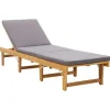 vidaXL - Ligbed - Grijs - Hout