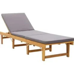 vidaXL - Ligbed - Grijs - Hout