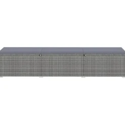 vidaXL - Ligbed - Grijs - Poly rattan