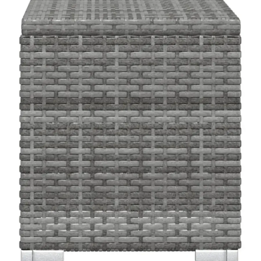 vidaXL - Ligbed - Grijs - Poly rattan