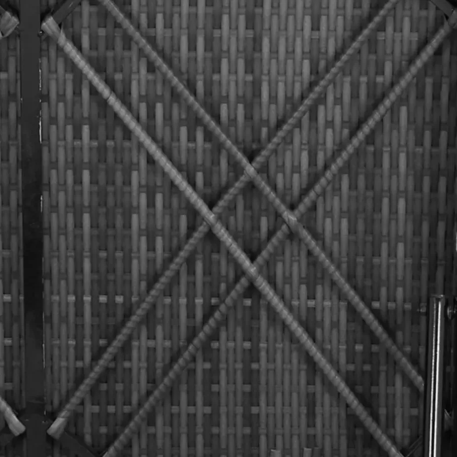 vidaXL - Ligbed - Grijs - Poly rattan