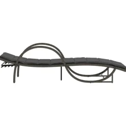 vidaXL - Ligbed - Grijs - Poly rattan