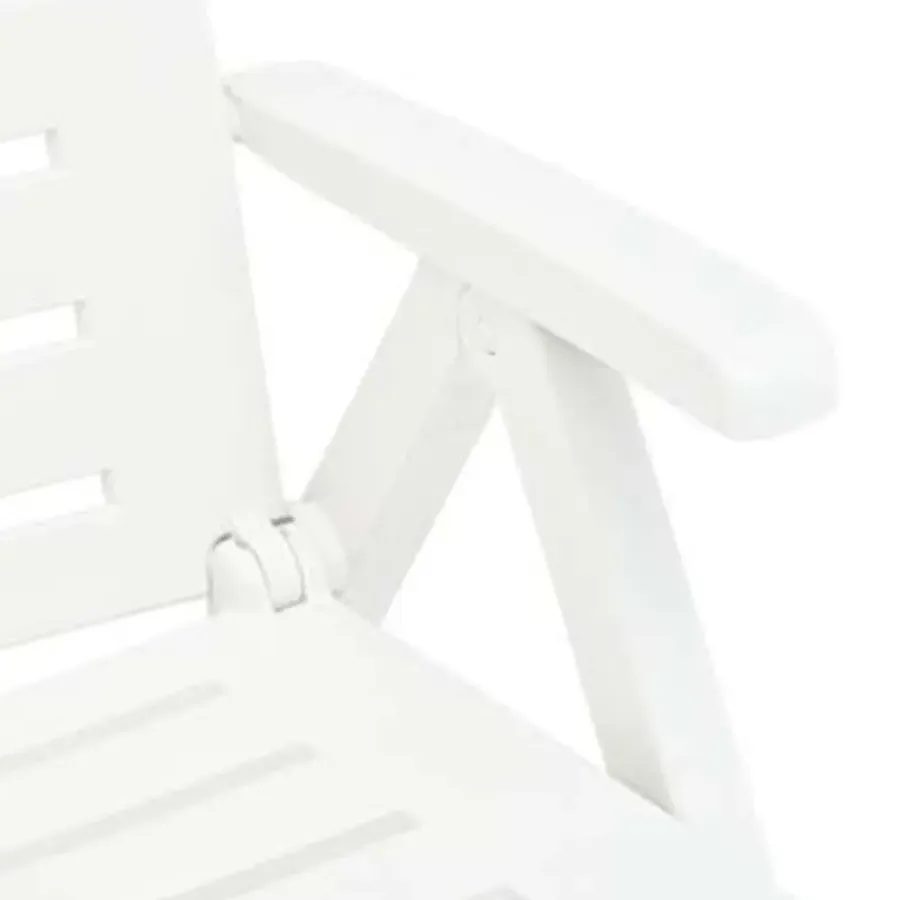 vidaXL - Ligbed - Wit - Kunststof
