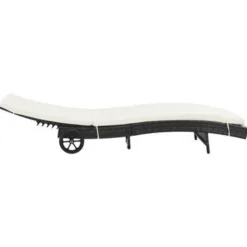 vidaXL - Ligbed - Zwart - Poly rattan