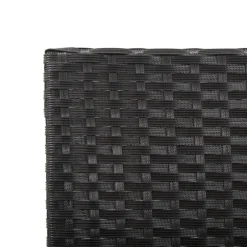 Tuinbanken-vidaXL - Ligbed - Zwart - Poly rattan