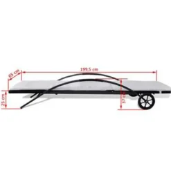 vidaXL - Ligbed - Zwart - Poly rattan