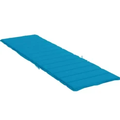 Tuinstoelkussens-vidaXL - Ligbedkussen - Blauw - Stof
