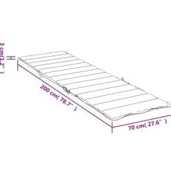 Tuinstoelkussens-vidaXL - Ligbedkussen - Zwart - Stof