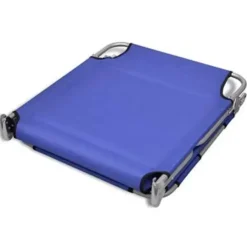 Ligbedden-vidaXL - Ligstoel - Blauw - Stof