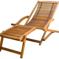 Ligbedden-vidaXL - Ligstoel - Bruin - Hout