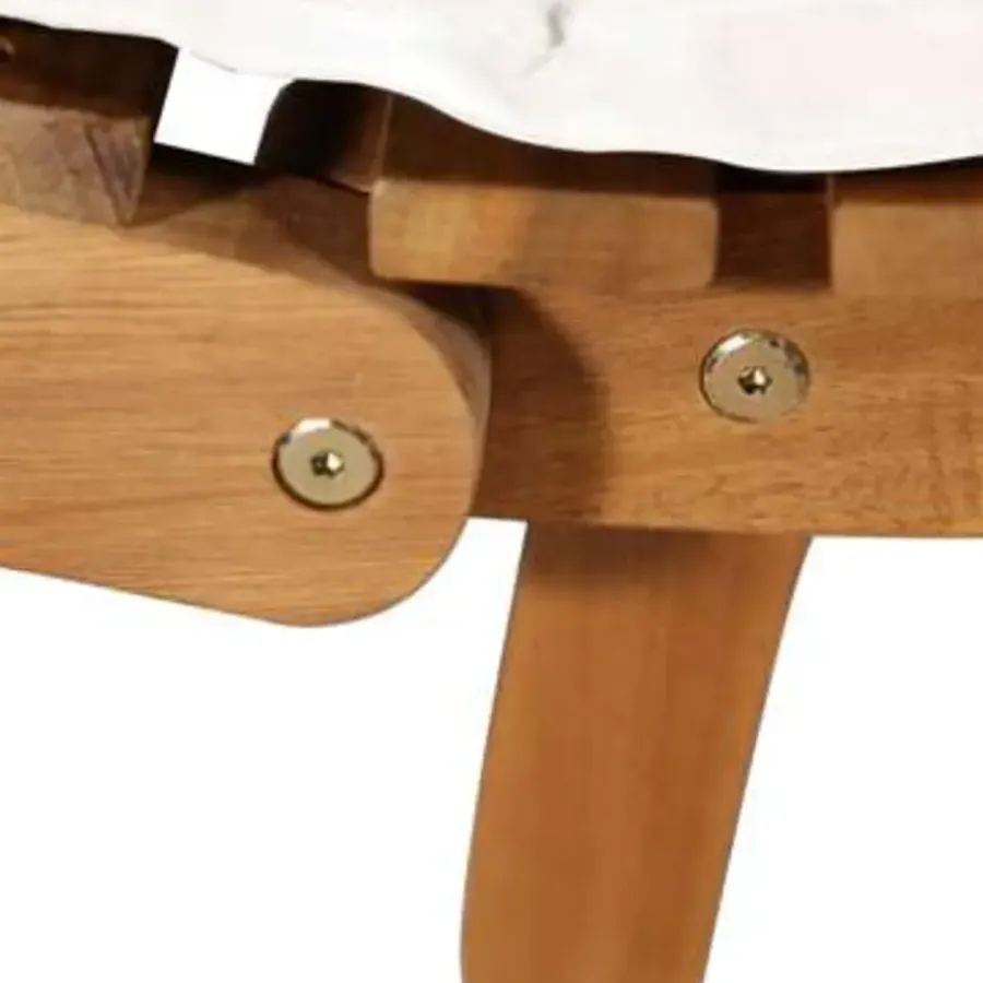 Ligbedden-vidaXL - Ligstoel - Crème - Hout