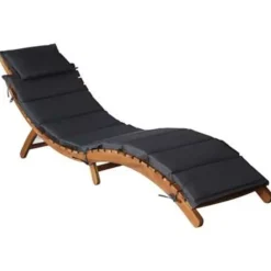 vidaXL - Ligstoel - Grijs - Hout