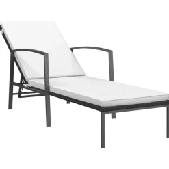 vidaXL - Ligstoel - Zwart - Poly rattan