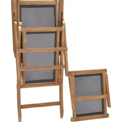 Ligbedden-vidaXL - Ligstoel - Zwart - Hout
