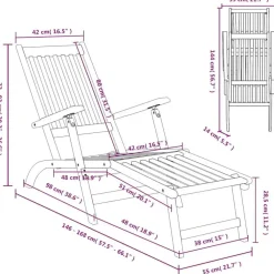 Ligbedden-vidaXL - Lounger - Bruin - Hout