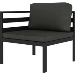 vidaXL - Loungeset - Antraciet - Poly rattan