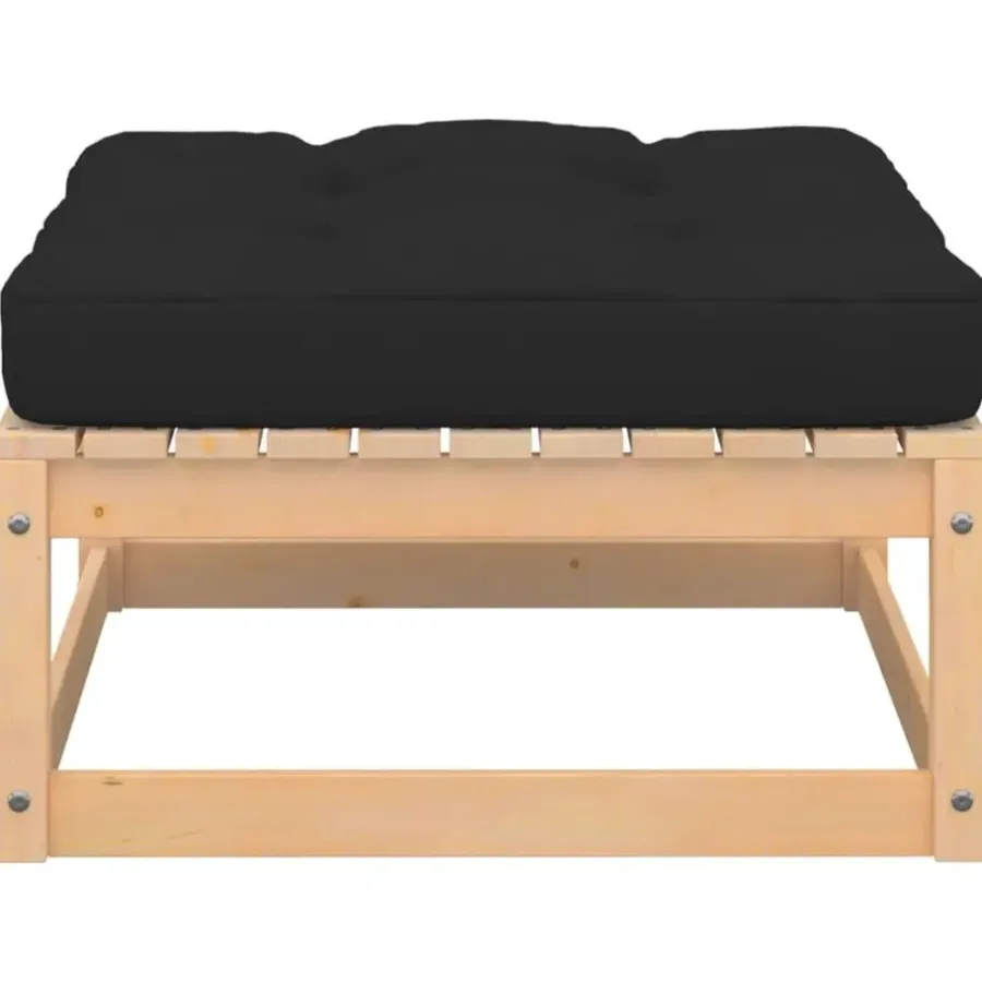 vidaXL - Loungeset - Antraciet - Grenenhout - 3 stuks - Met kussens