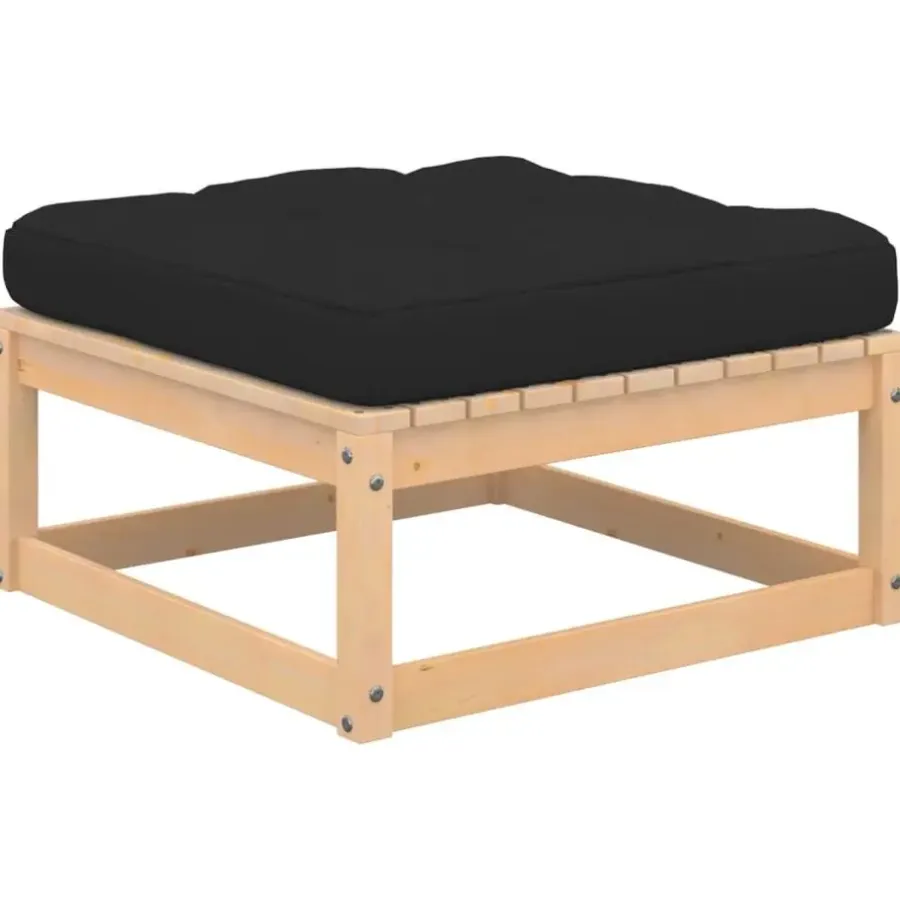 vidaXL - Loungeset - Antraciet - Grenenhout - 3 stuks - Met kussens