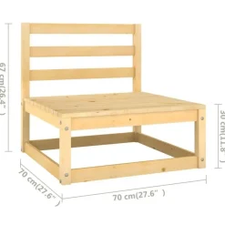 vidaXL - Loungeset - Antraciet - Grenenhout - 3 stuks - Met kussens