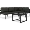 vidaXL - Loungeset - Antraciet - Aluminium
