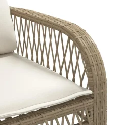 Loungesets-vidaXL - Loungeset - Beige - Poly rattan